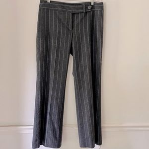 Vintage Gray Wool Pinstripe Trousers wide leg pants Harold’s size 12